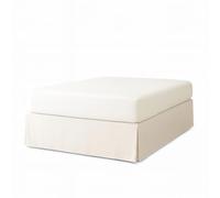 EasyCosy Cache Sommier ATENEA 150x200 Microfibre Volant 32 cm Écru