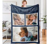 Easycosy Cadeau Maman Personnalisé- Plaid Personnalisé Photo, Couverture Personnalisée- Idée Cadeau Fête des Mères Original, Cadeau de Anniversaire pour Femme Maman Grand-mère Mamie Cadeau Mère Fille