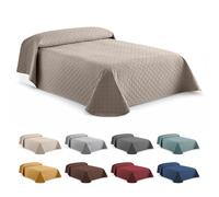 EasyCosy Couvre-Lit Boutis Matelassé Jeté de Lit 230x260 cm Beige