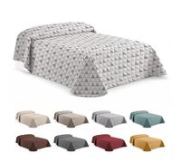 EasyCosy Couvre-Lit Boutis Matelassé Jeté de Lit 230x260 cm Beige