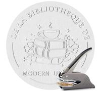 Easycosy Embosseur de Livre Personnalisé,Tampon Gaufrage Personnalisé de 10 cm, Pince à Gaufrer Personnalisable Léger et Compact, Cadeau pour Amoureux des Livres, Les Lecteurs, Bibliothèque