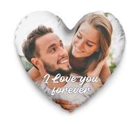 Easycosy Housse de Coussin Cœur Photo Personnalisée,Taie d'oreiller en Velours Imprimé Double Face,Idée de Cadeau Personnalisé pour Femme, Couple, la Saint-Valentin l'anniversaire 41 * 41cm