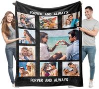 Easycosy Plaid Personnalisé,Couverture Personnalisée,Plaid Personnalisé Photo et Texte,Cadeau Personnalisé pour Femme,Amoureux,Couple,Meilleure Ami,Famille,Copain,Idées de Cadeaux d'anniversaire