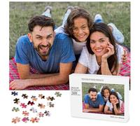 Easycosy Puzzle Personnalisé Photo 1000/500/300 Pièces, Puzzle à Image Personnalisable, pour Noël, Familles Animal de Compagnie, Anniversaire, Mariage (Horizontal/Vertical)