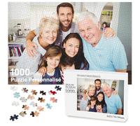 Easycosy Puzzle Personnalisé Photo 1000/500/300 Pièces, Puzzle à Image Personnalisable, pour Noël, Familles Animal de Compagnie, Anniversaire, Mariage (Horizontal/Vertical)