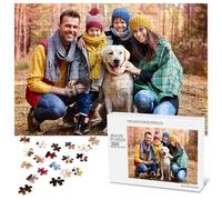 Easycosy Puzzle Personnalisé Photo 300/500/1000 Pièces, Puzzle Personnalisable avec Votre Propre Photo et Text pour Adults Enfants, Cadeau pour Familles Anniversaire Mariage (Horizontal/Vertical)
