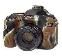 EASYCOVER by Bilora Coque de protection en silicone pour Canon 80D Camouflage/noir Noir G