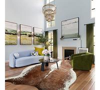 Easycozy Grand tapis imprimé vache synthétique - 1,8 x 2,1 m, élastique épais pour chambre à coucher, salon, bureau à domicile, décoration occidentale