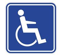 easydruck24de Fauteuil Roulant Autocollant 15 x 15cm I Tailles Autocollant intérieur pour Voiture Camion Fauteuil Roulant Rolli véhicules fourgons | hin464