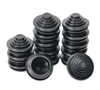 EASYEAH Lot de 15 œillets en caoutchouc pour câblage, œillet en forme de tour pour trous ronds, protection des câbles pour boîte électrique en métal, 19 x 22 mm, noir