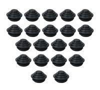 EASYEAH Lot de 20 œillets en caoutchouc de 3/8 po pour câblage, œillet en forme de tour pour trous ronds, œillets de pare-feu automobile, protection des fils pour boîte électrique en métal, noir