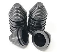 EASYEAH Lot de 8 œillets en caoutchouc pour câblage, œillet en forme de tour pour trous ronds, œillet de pare-feu automobile, protection des fils pour boîte électrique en métal, 25 x 30 mm, noir