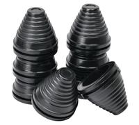 EASYEAH Lot de 8 œillets en caoutchouc pour câblage, œillet en forme de tour pour trous ronds, œillet de pare-feu automobile, protection des câbles pour boîte électrique en métal, 30 x 35 mm, noir