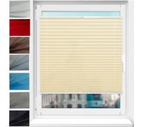 Easyfix Store Enrouleur occultant 55 x 220 cm Incassable Klemmfix EasyFix Anti Regard Store, Fenêtre de Toit, Store plissé prêt à l'emploi, pour la Cuisine Patio, Beige