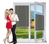 Easyfix Store Plissé sans Plissé Klemmfix 55 x 95 cm, Protection de Privée, Protection Solaire, Rideaux Pliables Semi-Occultants, Store Plissé Occultant, pour Fenêtres, Gris Clair