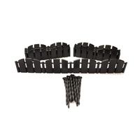 EasyFlex Bordure de Paysage No-Dig avec Pointes d'ancrage, 11,4 cm de Haut, clôture décorative Adirondack Aspect Bois, Bordure de Jardin, kit de 4,6 m, Noir