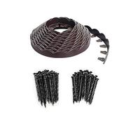 EasyFlex Bordure festonnée avec piquets d'ancrage supplémentaires - Kit de 30,5 m, marron