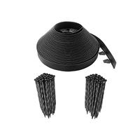 EasyFlex Kit de Bordure Murale sans creusement de 6,3 cm de Haut, 30,5 m, Noir