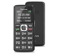 Easyfone T200 4G Téléphone Portable Débloqué Basique Facile à Utiliser pour Personnes âgées Enfant avec Grande Touches Radio FM Bluetooth SOS Lampe Torche (Noir)
