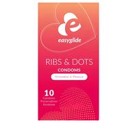 EasyGlide - Préservatifs Ribs and Dots - 10 pièces