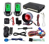 EASYGUARD Système d'alarme de voiture 2 voies EC204 avec entrée passive sans clé PKE, écran LCD rechargeable et avertissement de choc DC 12 V