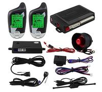 EASYGUARD Système d'alarme de voiture à 2 voies EC203 avec écran LCD, capteur à ultrasons et capteur de choc CC 12 V