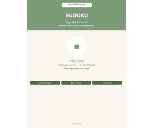 EasyHand Sudoku: Comfort-Designed Large Print Puzzles for Arthritis, Hand Pain and Limited Mobility