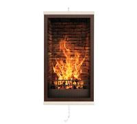Easyheater Radiateur Électrique Mural à Inertie 430W - Panneau Chauffant Infrarouge Ultra-plat avec - Radiateur Électrique à Inertie pour Espaces jusqu’à 12 m2 -Chauffage Efficace (Cheminée)