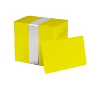 easyIDea Lot de 100 cartes en PVC CR80, 30 mm, jaune