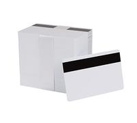 EasyIDea Lot de 100 cartes en PVC CR80 avec bande magnétique HiCo 30 mm Blanc