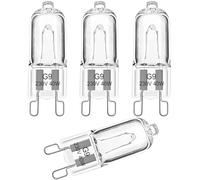EASYIVY Ampoule Halogène G9 Pour Four 40W 230V Ampoule de Four G9 Dimmable Tolérance 300°C Pour AEG/Neff/Whirlpool/Smeg/Bosch, Micro-ondes, Blanc Chaud 2700K, Lot de 4