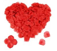EASYKEENECOM 1200 Pièces Pétale de Rose Rouge Artificiels, Décoration Mariage, Saint Valentin, Anniversaire, Fête