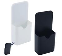 EASYKEENECOM 2 Pièces Porte Marqueur magnétique, Crayon magnétique Support pour Réfrigérateur et Tableau Blanc (Blanc & Noir)