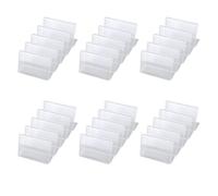 EASYKEENECOM 33 Pièces Porte Étiquettes de Prix Transparent, 4x6 cm Presentoir de Table en Acrylique pour Boulangeries Épiceries Magasins Restaurants