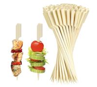 EASYKEENECOM Brochettes en Bambou de 9 cm, 200 Pics en Bambou de Cocktail Brochettes pour Apéritif, Brochette en Bois Bâtonnets pour Cocktails, Fruits, Sandwichs