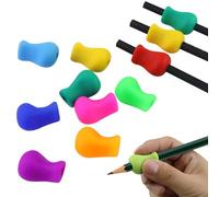 EASYKEENECOM Lot de 12 porte-stylos pour enfants - En silicone - Aide à l'écriture - Stylos ergonomiques - Couleur aléatoire