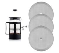 EASYKEENECOM Lot de 3 filtres de rechange pour cafetière à piston - 350 ml - En acier inoxydable - Pour cafetière à piston à piston - En acier inoxydable - Pour cafetière universelle de 0,35 l / 2