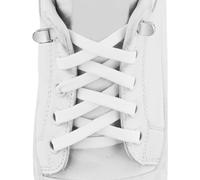 EASYKEENECOM Lot de 3 paires de lacets élastiques blancs pour enfants et adultes - Chaussures de sport - Lacets plats - Élastiques sans nouage, Blanc., Taille unique