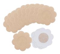 EASYKEENECOM Lot de 40 paires de cache-tétons autocollants pour femme - Feuilles de poitrine - Sans danger - Invisible - Étanche - Jetable - En satin, Couleur chair, taille unique