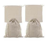EASYKEENECOM Lot de 8 sacs en coton avec cordon de serrage - 25 x 30 cm - Sac en tissu à peindre - Sac de rangement en coton pour Noël, bricolage, bijoux, cosmétiques, cadeau
