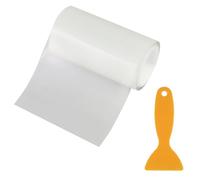 EASYKEENECOM Un rouleau de ruban de réparation pour auvent à fermeture éclair avec grattoir, ruban de réparation de tente, kit de réparation de toile pop-up, patch transparent solide joint