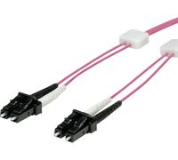 EasyLan Câble FO duplex 50/125µm OM4, LC/LC, violet, 1 m