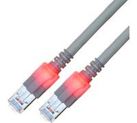EasyLan DualBoot LED Câble patch RJ45 S/FTP cat.6 (classe E), avec connecteur saCon, LSOH, gris, 2 m