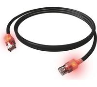 EasyLan DualBoot LED Câble patch RJ45 S/FTP cat.6A (Class EA), avec connecteur saCon, LSOH, noir, 2 m
