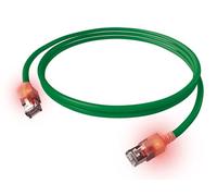 EasyLan DualBoot LED Câble patch RJ45 S/FTP Cat.6A (Class EA), avec fiche saCon, LSOH, vert, 7 m