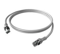 EasyLan DualBoot PushPull IP20 câble patch, cat.6A (Class EA), S/FTP, gris, 0,5 m