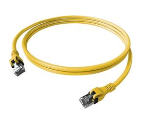EasyLan DualBoot PushPull IP20 câble patch, cat.6A (Class EA), S/FTP, jaune, 10 m