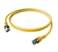 EasyLan DualBoot PushPull IP20 câble patch, Cat.6A (Class EA), S/FTP, jaune, 7,5 m