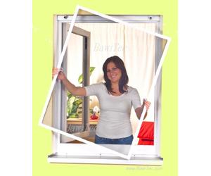 easylife 000-2011 Moustiquaire pour fenêtre avec cadre en aluminium 100 x 120 cm