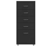 EASYLIFE Classeur mobile Noir 28x41x69 cm Métal VIDAXL Cadre stable LL492
